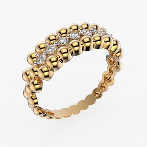 Diamond ring Coloured Classic all sizes R59 3D print model 3D model