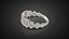 Diamond ring Coloured Classic all sizes R59 3D print model