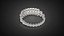 Diamond ring Coloured Classic all sizes R59 3D print model