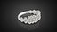 Diamond ring Coloured Classic all sizes R59 3D print model