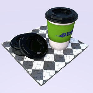 3D paper cup model