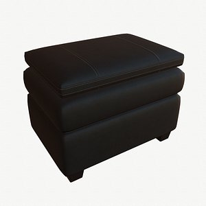 3D modeled gleason ottoman chair model