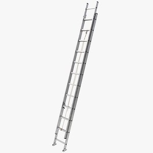 aluminum extension ladder 3d model
