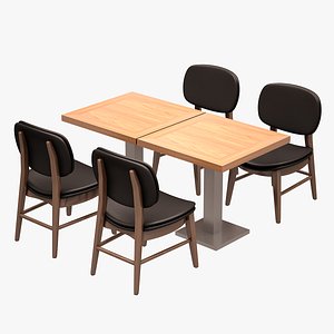 3d model cafe dinner set