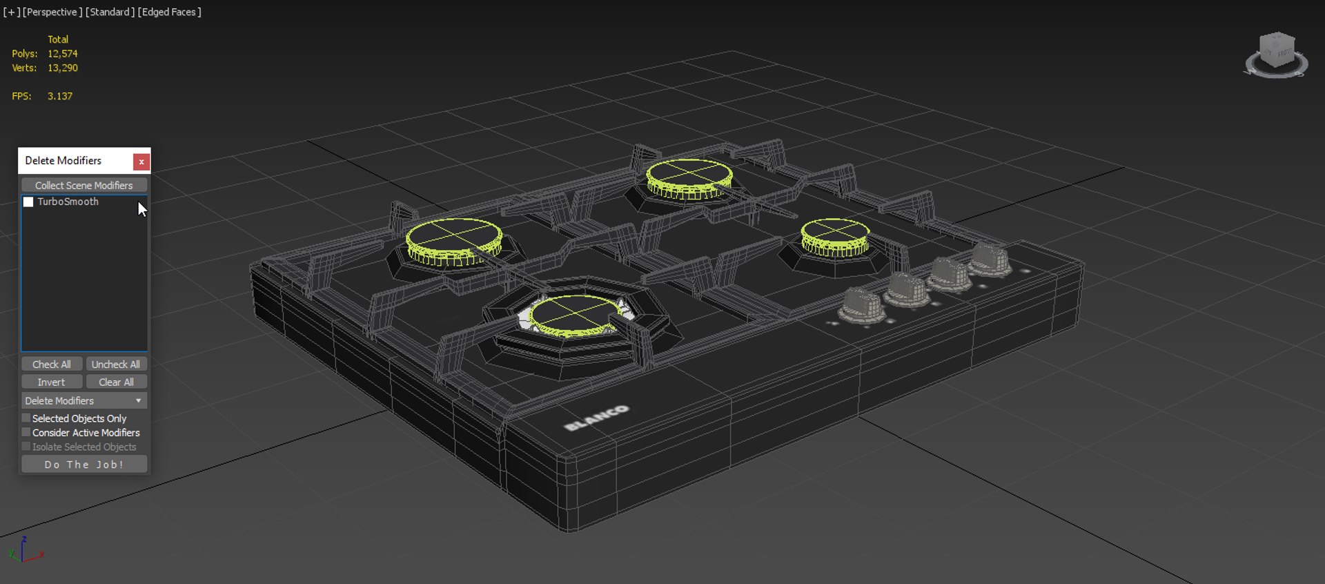 BLANCO 60cm 4 Burner Gas Cooktop Model TurboSquid 1934959