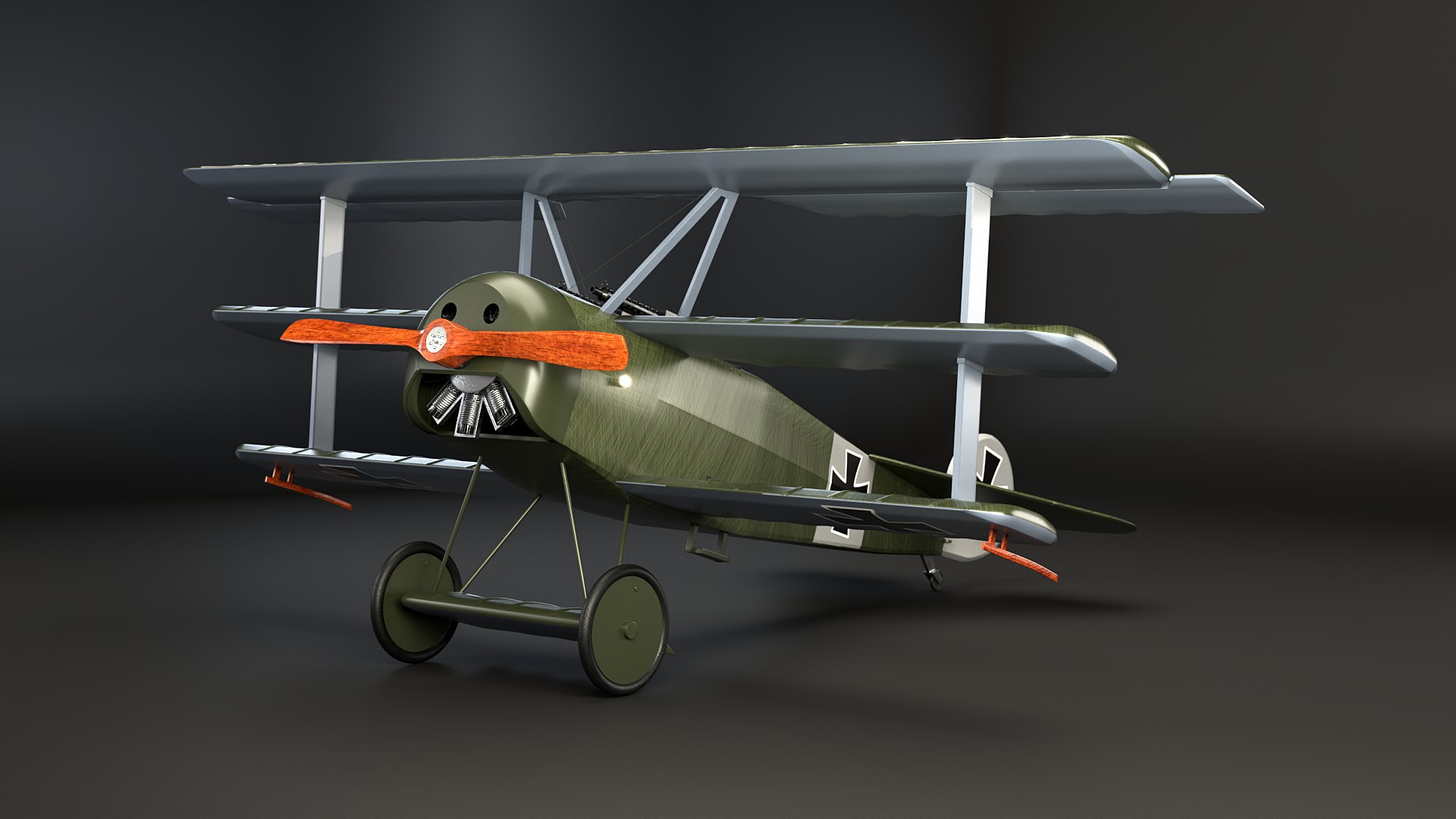 Fokker DR1 3D model https://p.turbosquid.com/ts-thumb/Qh/kIZqYa/3Z/fokergreen_0000/png/1737921876/1920x1080/fit_q87/0588708de56270ba0c3319b24c02b8afee4d429c/fokergreen_0000.jpg