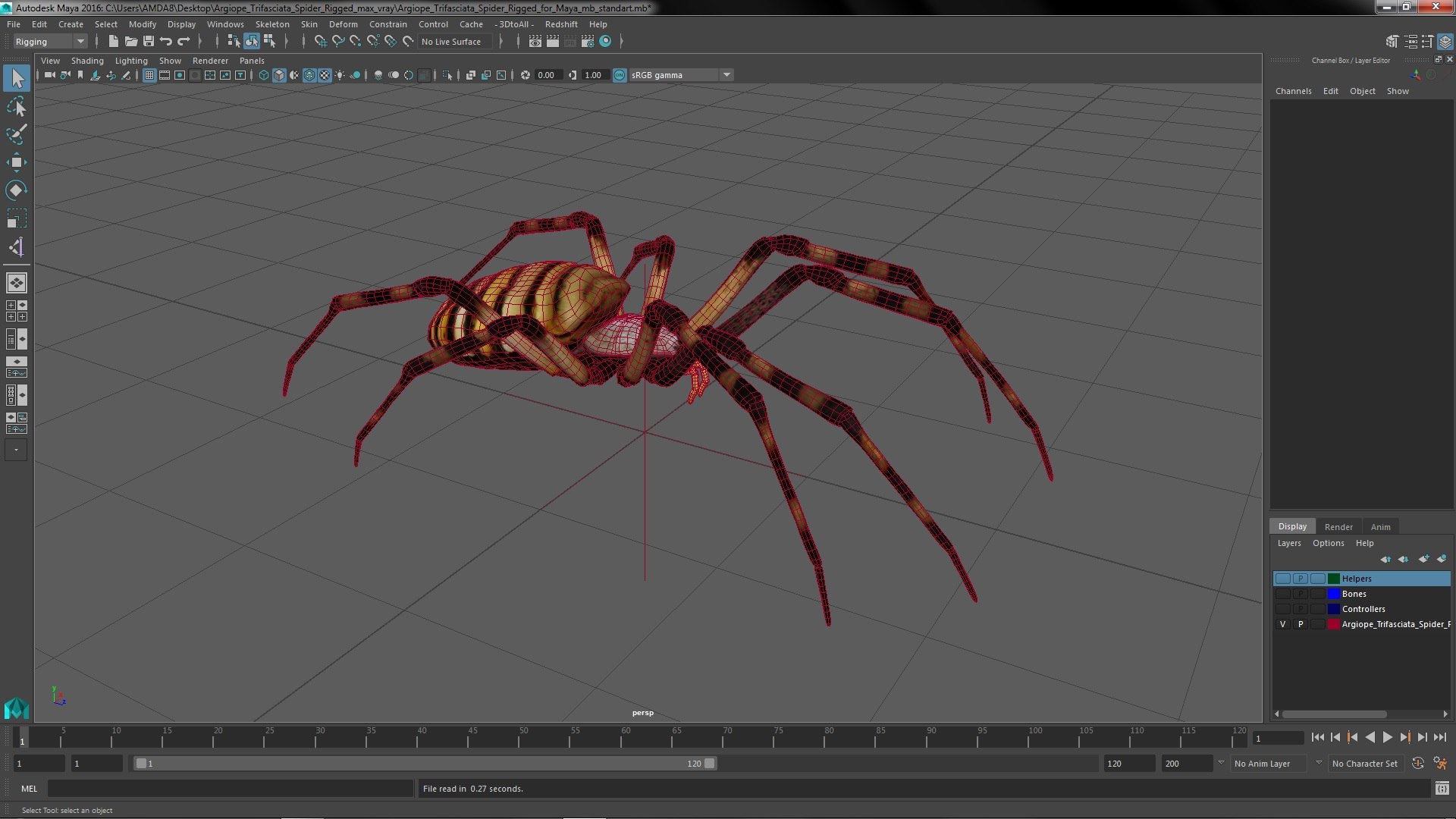 3D model Argiope Trifasciata Spider Rigged for Maya https://p.turbosquid.com/ts-thumb/Qh/lqJ01L/8d/argiopetrifasciataspiderriggedformayac4dmodel046/jpg/1664224079/1920x1080/fit_q87/f9ca9458cf4f1ee5ade4ded7202887a0b764f7f6/argiopetrifasciataspiderriggedformayac4dmodel046.jpg