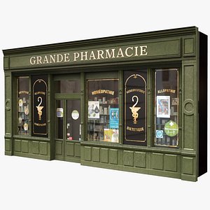 typical paris shop pharmacy lwo