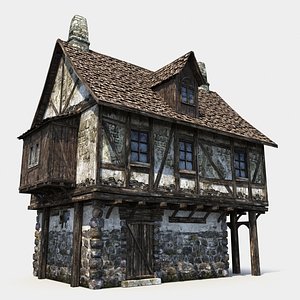 3d model medieval house