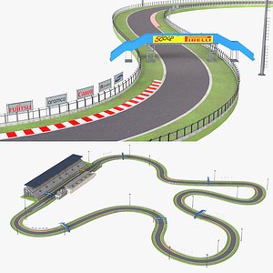 Racetrack Low Poly PBR