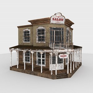 Lowpoly Wild West Building 02