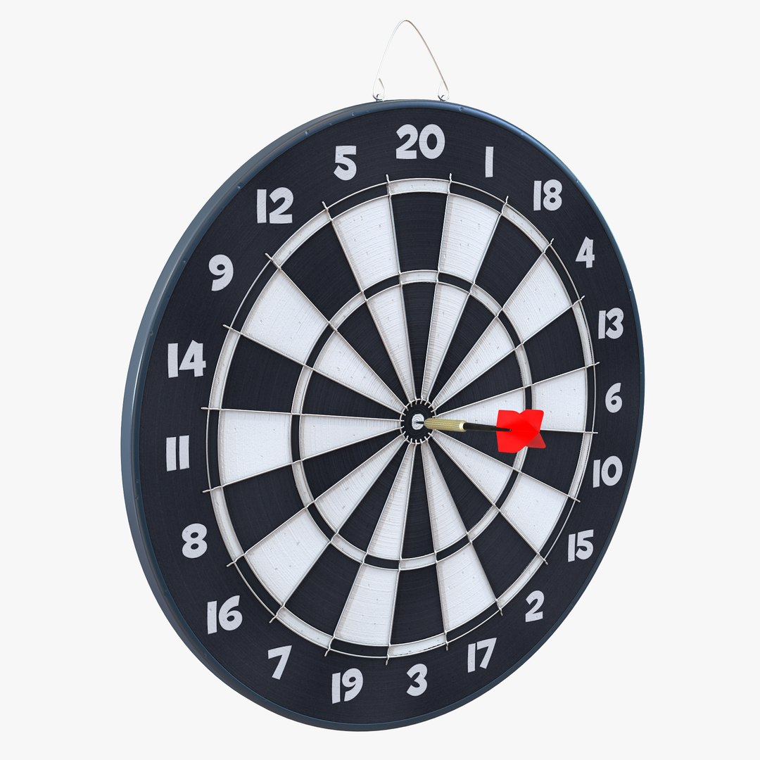 Dart Board 2 Set 3D model preview