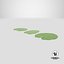 water lily leaf set 3D