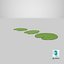 water lily leaf set 3D