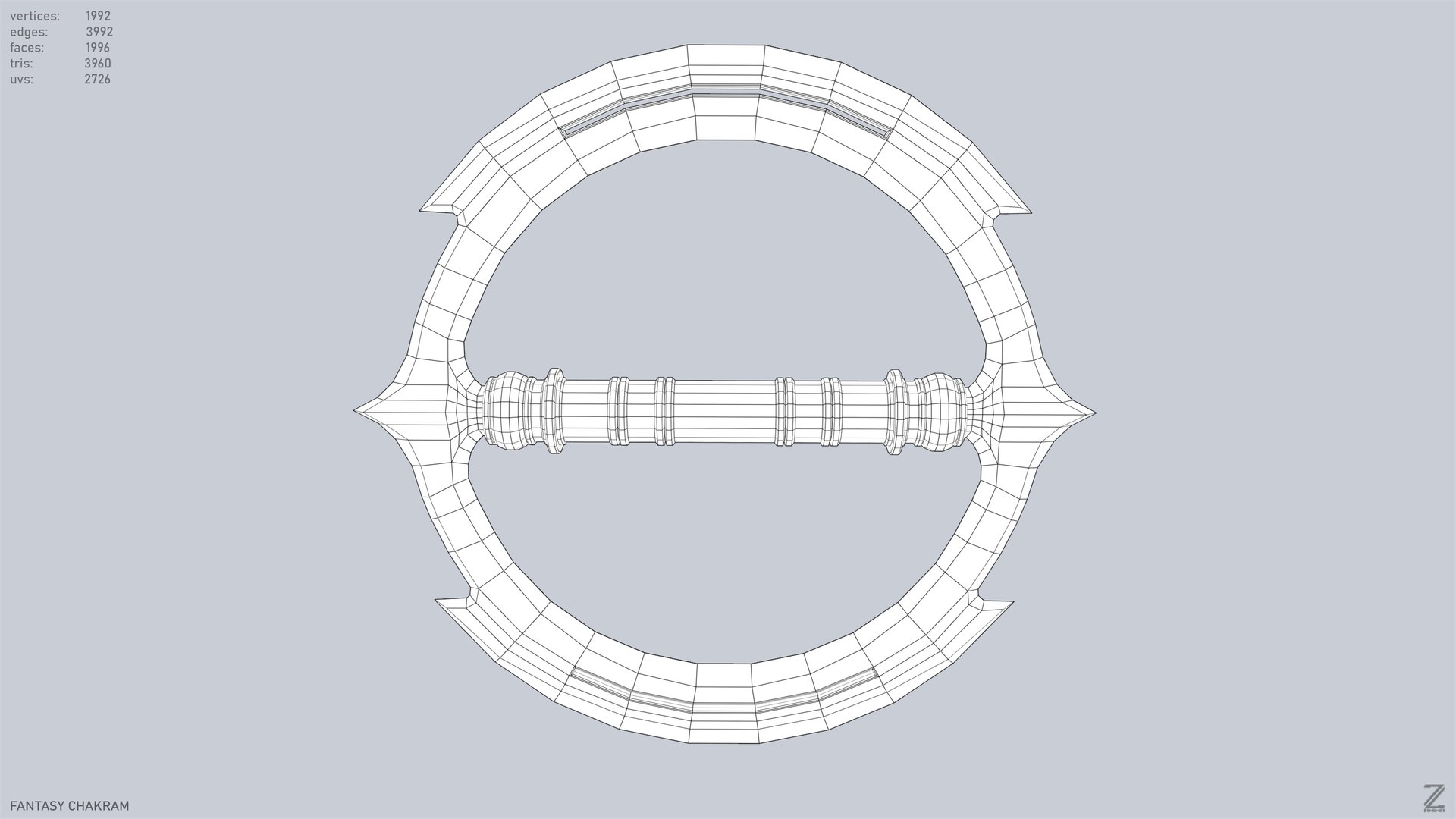 Fantasy chakram 3D model https://p.turbosquid.com/ts-thumb/Qh/zfNvaG/G9/fantasy_chakram_03_wireframe01/jpg/1780964464/1920x1080/fit_q87/91dcbb0ec480ce8019a4e0b4fd69727caf607d9f/fantasy_chakram_03_wireframe01.jpg
