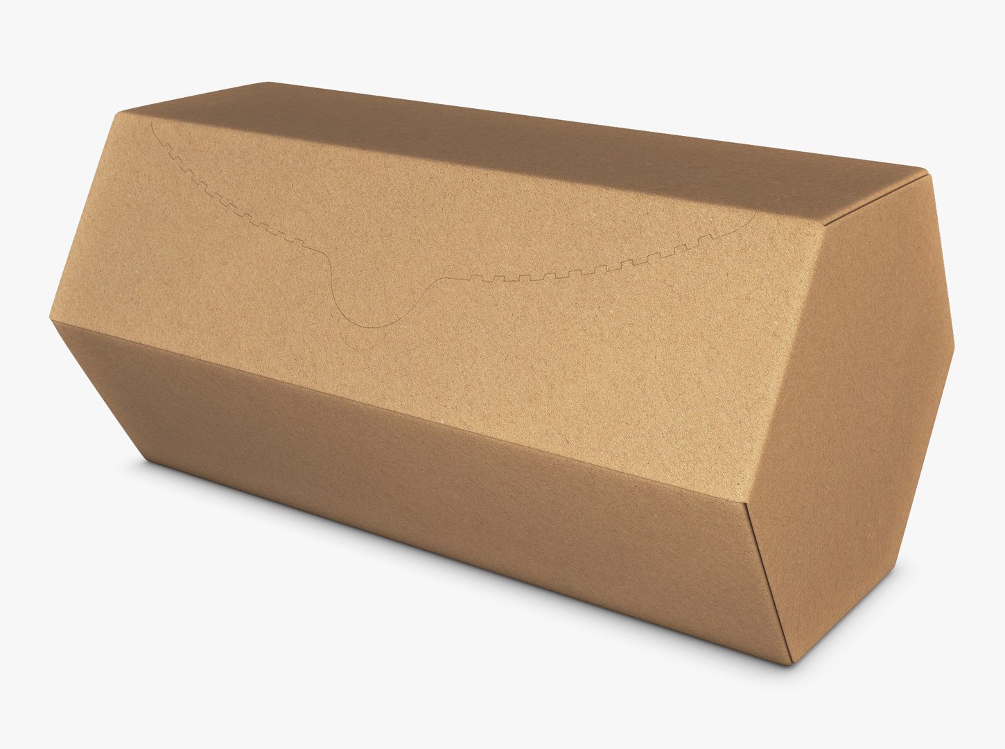 Package Cardboard Hexagon Box M 1 3D Model TurboSquid 2147075
