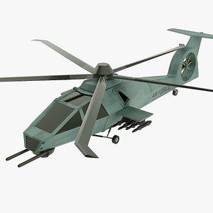 3D Midpoly Military helicopter concept