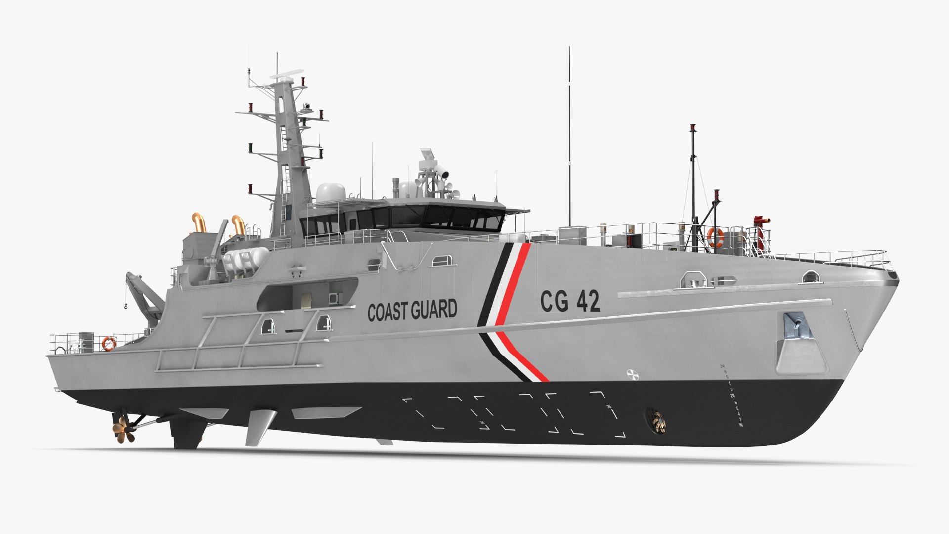 Patrol Boat TTS Scarborough CG42 3D model preview