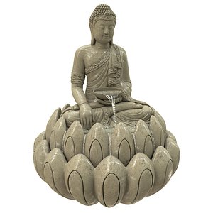 3D model Buddha Lotus Fountain