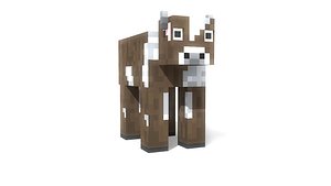 3d model cow minecraft