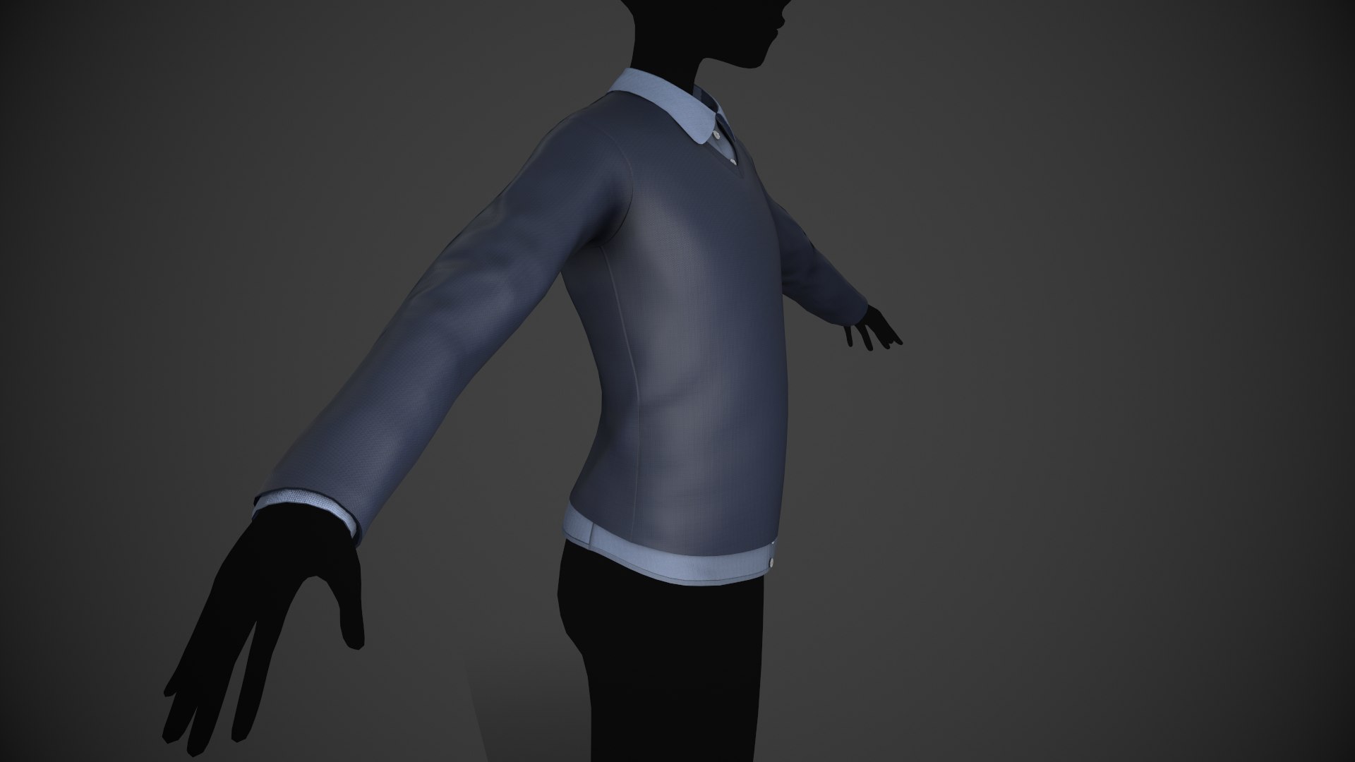 3D Model Sweater With A Shirt Style 7 - TurboSquid 1986946