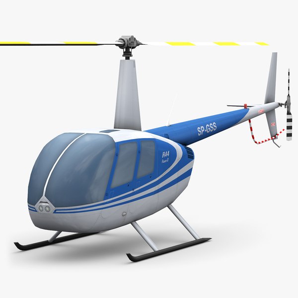 obj low-poly robinson r44