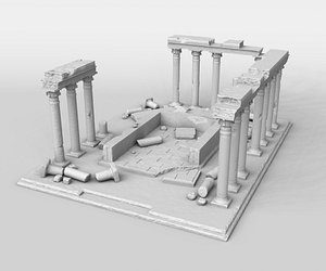 ruins greek columns model
