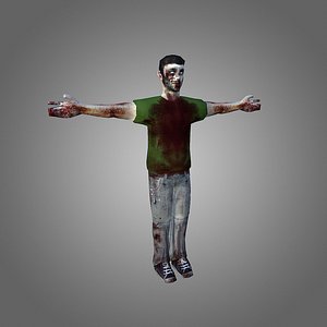 zombie male 3d 3ds