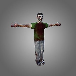 Zombie Male Low-Poly