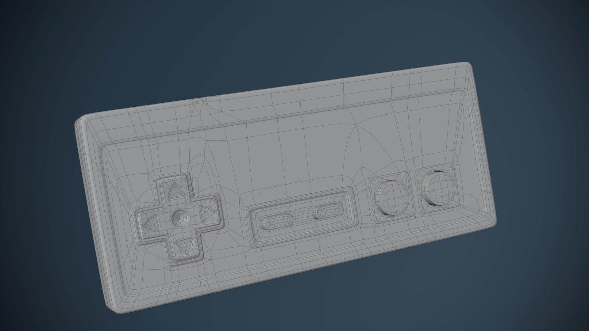 3D NES Nintendo controller and cassette subdivisions model https://p.turbosquid.com/ts-thumb/Qi/Y9SHVy/Ok/wire/png/1692425957/1920x1080/fit_q87/635480635004b6575858ee4c2c186b5d8b9228fe/wire.jpg