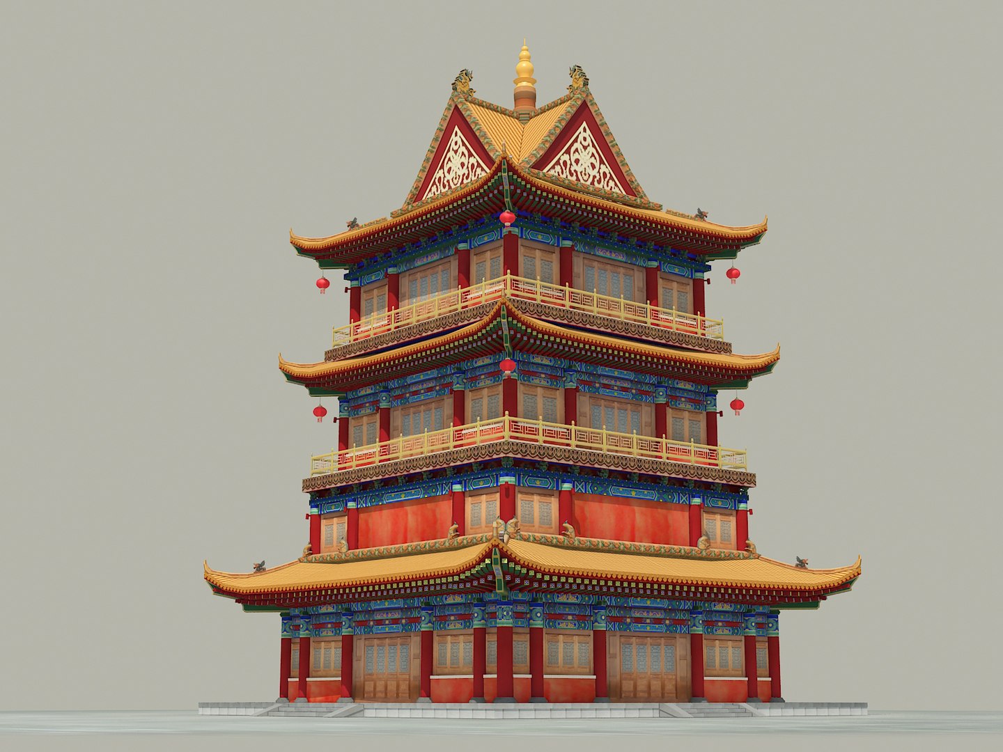 Chinese Building 3d Model 