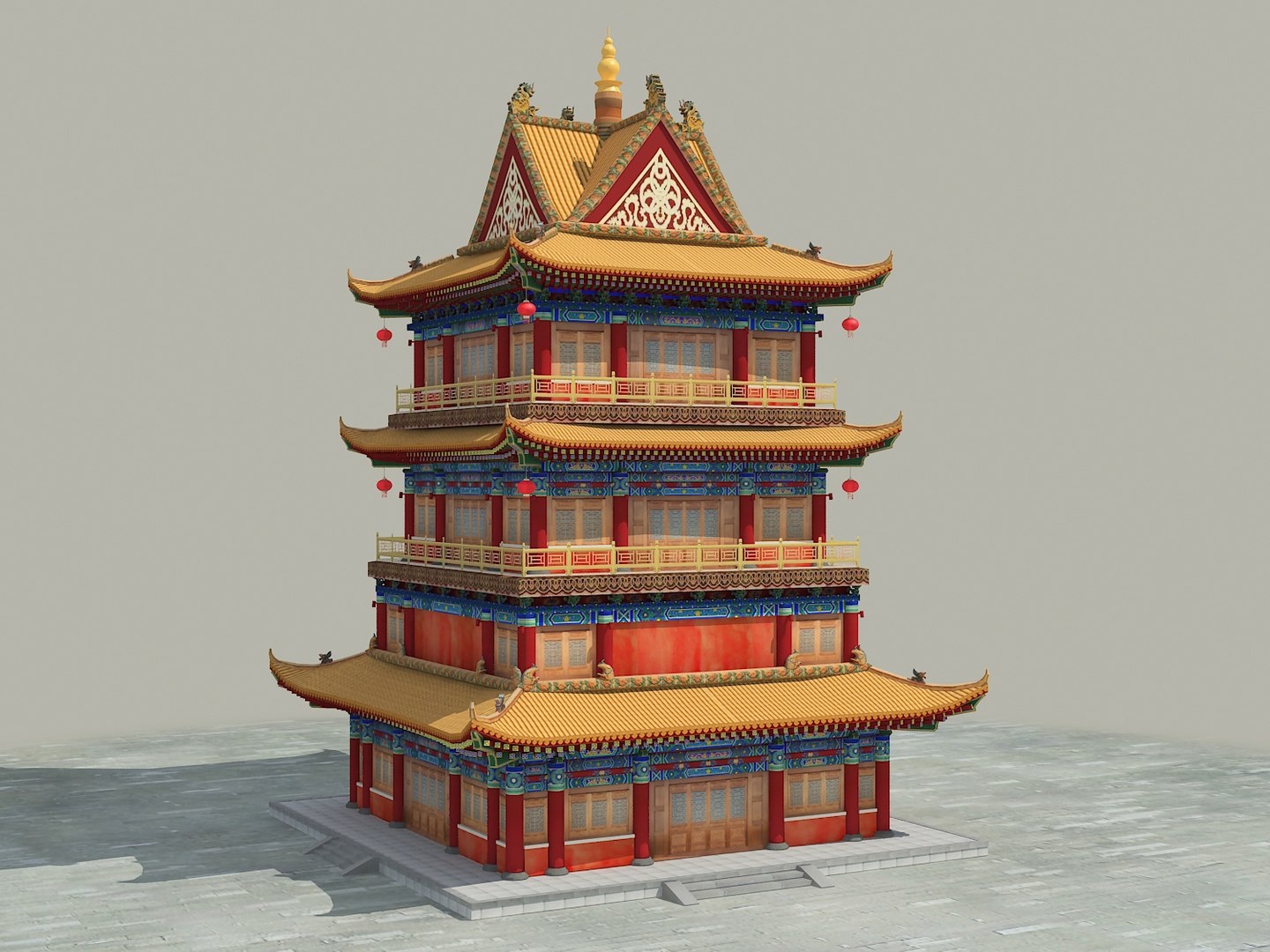 Chinese Building 3D Model | 1145194 | TurboSquid