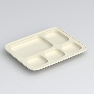 cream color plastic food tray