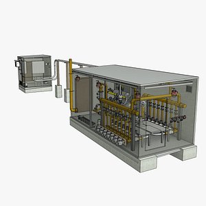 Automated mineral oil  metering facility model