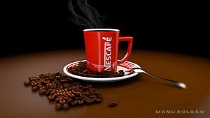 3d nescaf coffee model