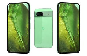 Google Pixel 8a Aloe Low Poly 3D model