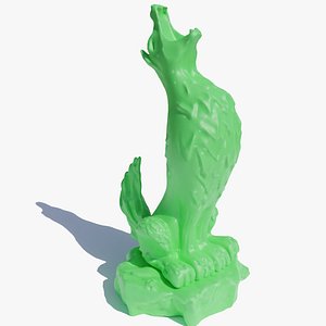 Howling Wolf 3D print model