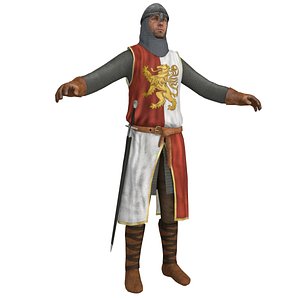 medieval knight 3d model