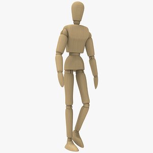 3D Dummy Wooden Figure Rigged