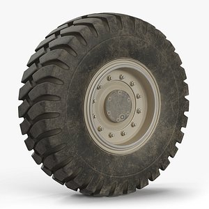 Worn Industrial Loader Wheel model