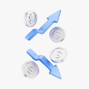 Coin Dollar Up Down Arrow Icon Mini Pack