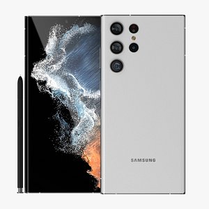 Samsung Galaxy S22 Ultra White 3D