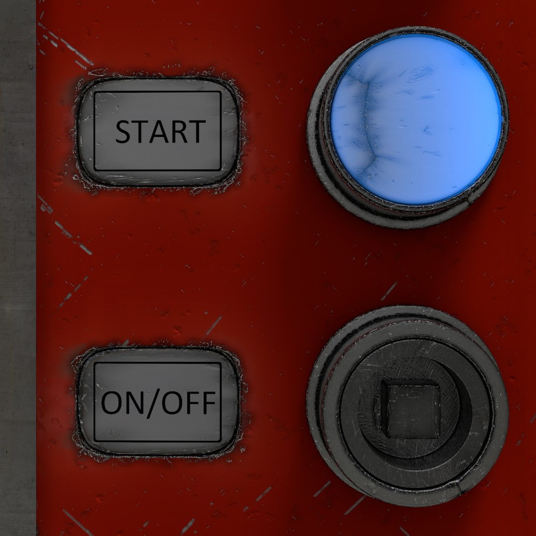 3d Buttons Board Model