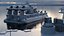 Zubr-Class Amphibious Assault Hovercraft with Turbines Gray Rigged for Cinema 4D 3D model
