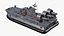 Zubr-Class Amphibious Assault Hovercraft with Turbines Gray Rigged for Cinema 4D 3D model