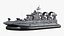 Zubr-Class Amphibious Assault Hovercraft with Turbines Gray Rigged for Cinema 4D 3D model