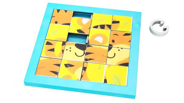3D sliding puzzle - TurboSquid 1707758