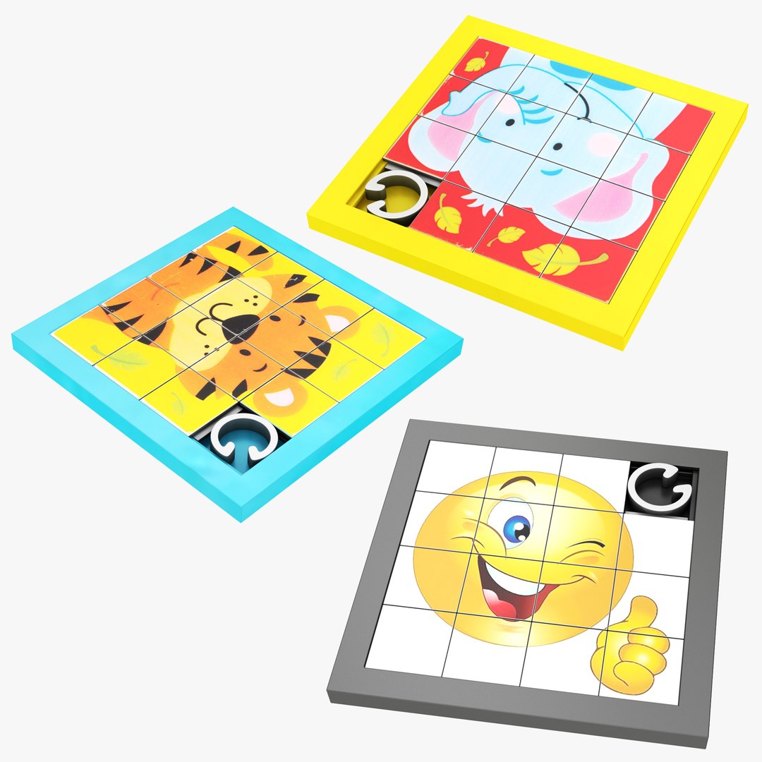 3D sliding puzzle - TurboSquid 1707758