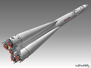 vostok 1 rocket space 3d max