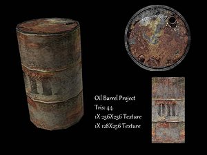 Oil Barrel - Low Poly